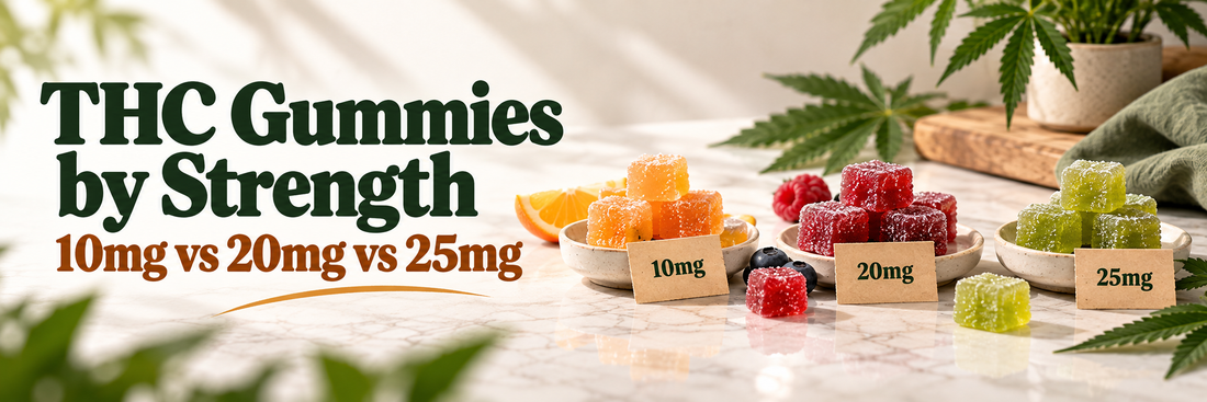 THC Gummies by Strength: 10mg vs 20mg vs 25mg