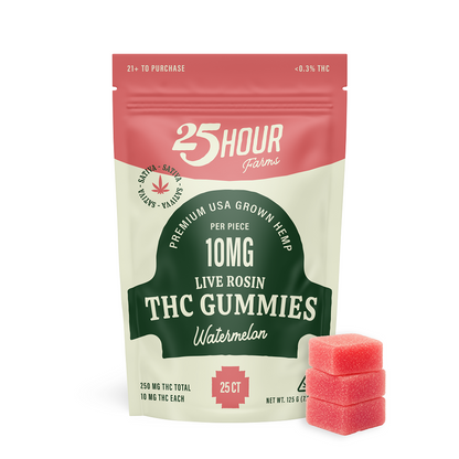 Live Rosin 10 MG THC Gummies